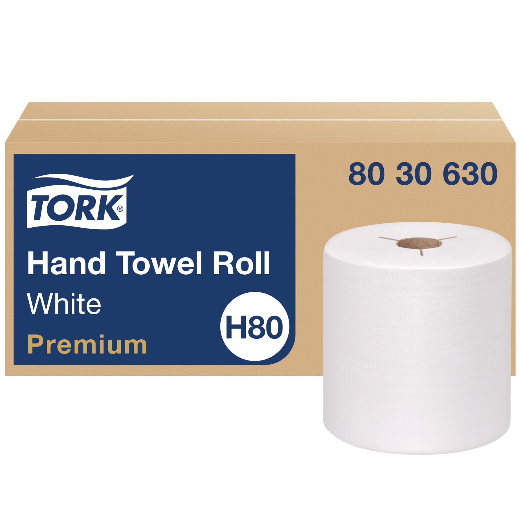 Tork Roll Hand Towel White H80, Premium, 6 rolls, 8030630