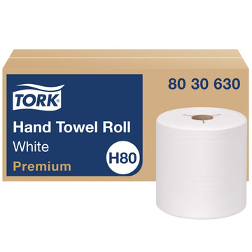 Tork Roll Hand Towel White H80, Premium, 6 rolls, 8030630