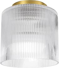 Nadine 1 Light 7" Dia. Flush Mount - Aged Brass