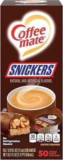 Coffee Mate Singles Snickers Liquid Creamer, 0.37 oz., 50/Box