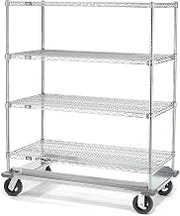 Nexel E-Z Adjust Wire Shelf Truck with Dolly Base, 48x18x70, 1600 Lb. Cap.