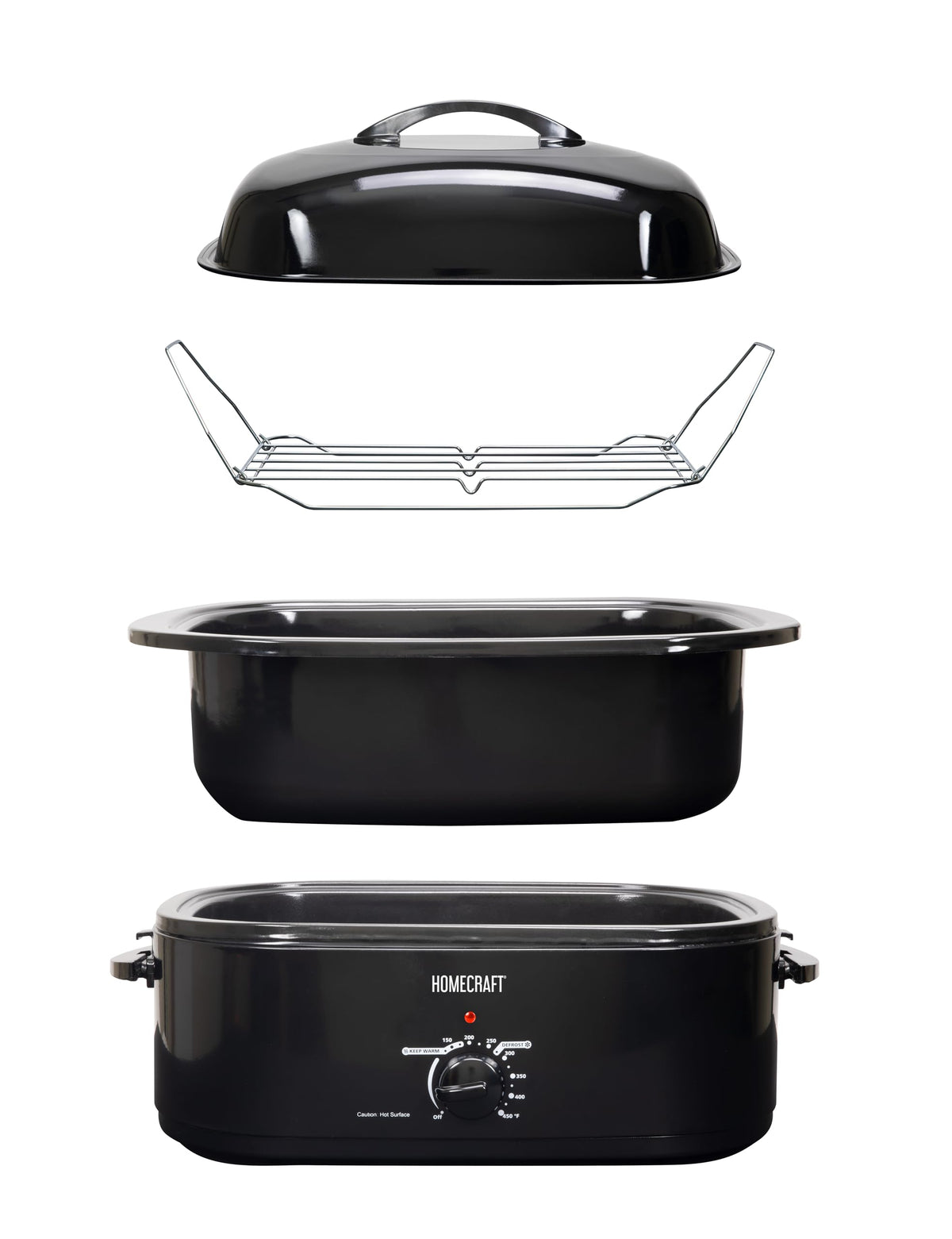 Homecraft Roaster Oven, 18 Quart, Black