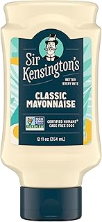 Sir Kensington's Classic Mayonnaise 12 oz, Gluten Free, Sandwich Spread 1PK | For sandwiches, dips, dressings and simple meals; gluten-free; Non-GMO Project Verified; 12 oz.