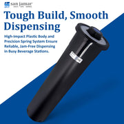 San Jamar 18 in / Standard Gasket / Black Food Dispensers