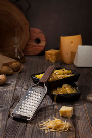 Master Series Wood Handle Stainless Steel Frame Extra Coarse Blade Cheese Grater by Microplane – 18/8, Stainless Steel, Silver, Model 15403
