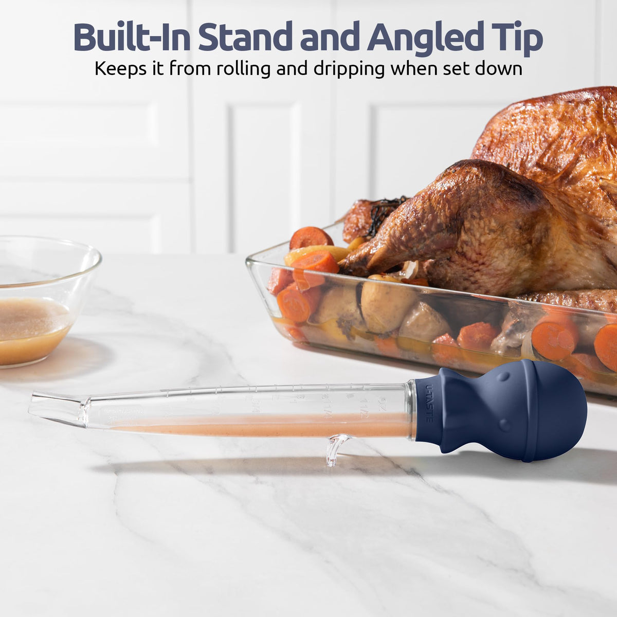 U-Taste Turkey Baster with Brush, 1.5 oz Capacity, Midnight Blue