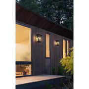 Berks Two Light Outdoor Wall Sconce Black by Lighting Design – Iron, Black