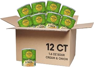 The Good Crisp Company Minis Sour Cream Chips, 1.6 oz Cans, Pack of 12 | Certified gluten-free; Non-GMO ingredients; Free from major allergens; No artificial flavors or colors