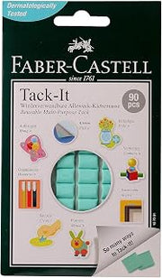Faber-Castell Tack-It Multipurpose Adhesive, Non-Toxic Reusable & Removable Adhesive for Home, Office & School (90 pcs Blocks)