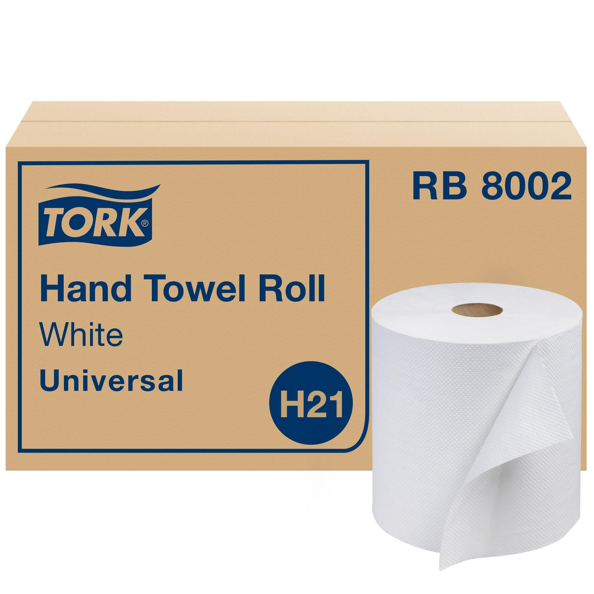 Tork Universal Hand Towel Roll White, 6 Rolls x 800 Ft, RB8002