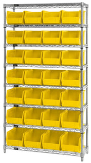 QUANTUM STORAGE SYSTEMS Yellow / 10" L x 6" W x 5" H / 277.5 cubic_inches Open Storage Bins