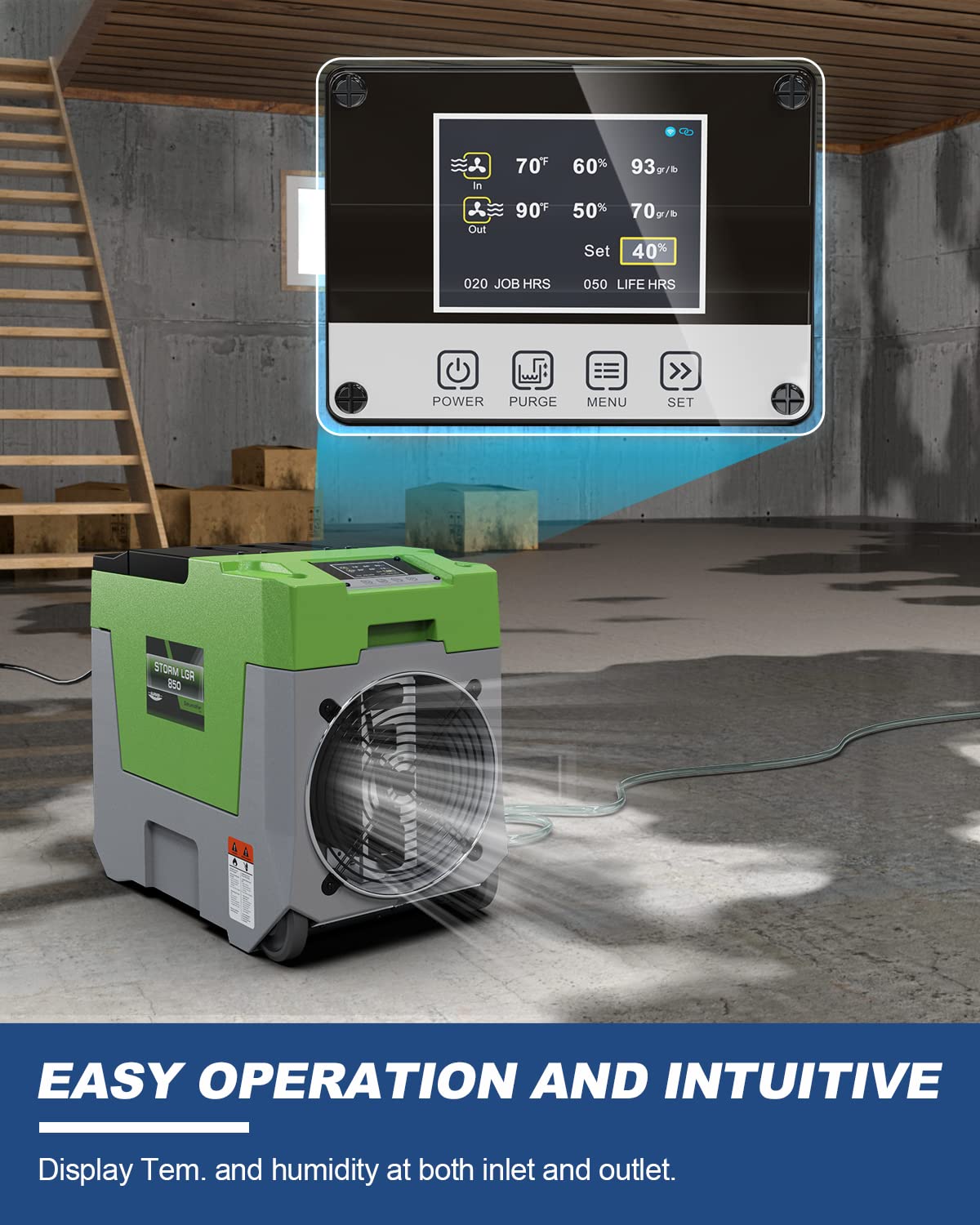 ALORAIR Green / 21*11.6*17.3in / 180.0 pints Dehumidifiers