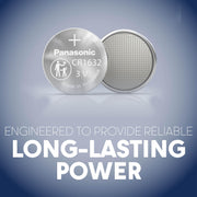 CR1632 3.0 Volt Long Lasting Lithium Coin Cell Batteries in Child Resistant by Panasonic – Model CR1632PA/1BL
