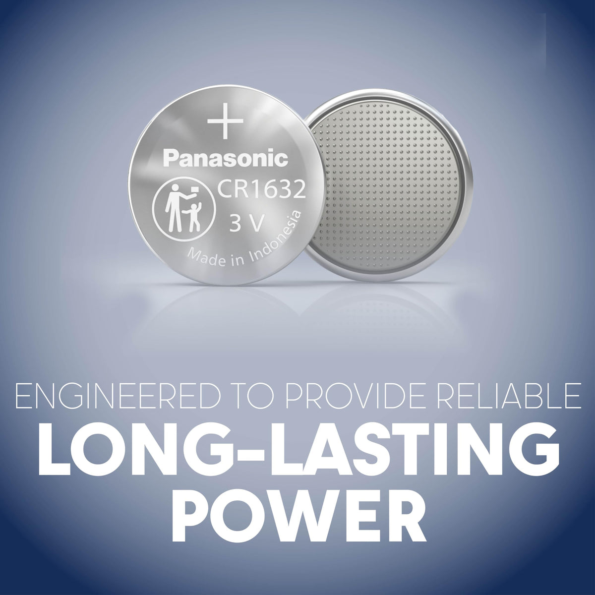 CR1632 3.0 Volt Long Lasting Lithium Coin Cell Batteries in Child Resistant by Panasonic – Model CR1632PA/1BL