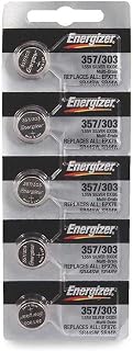 Energizer 357/303 Silver Oxide Battery: Card of 5
