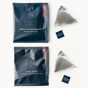 Rishi Tea Earl Grey & English Breakfast Tea - Organic Sachet Tea Bags, Certified Kosher Pure Black Tea Bundle - 50 Count (Pack of 2)
