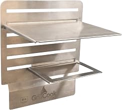 BK Resources GCP-2S-9P GrillCook Pro Medium Upright Shelf Stand with 12" Shelf and 1/9th Pan Holder, Stainless Steel