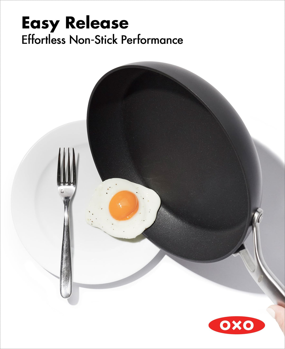 Professional 12" Frying Pan Skillet by OXO – 12" Frying Pan Skillet, 12.0 inches, Ceramic, Black, Model CC004742-001