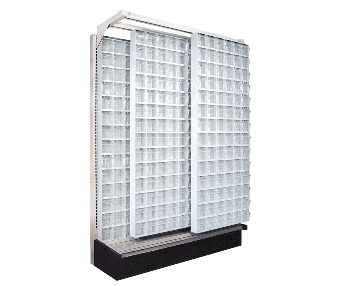 QUANTUM STORAGE SYSTEMS 48"W x 19"D x 75"H / 112 Drawers Gondola Slider Systems White / Ivory Standing Shelf Units
