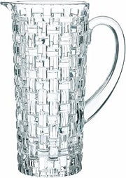 Nachtmann Bossa Nova Pitcher, 40-Ounce Clear Water Carafe with Handle, Made of Crystal Glass, for Soft Drinks, Lemonade or Cocktails, Dishwasher Safe