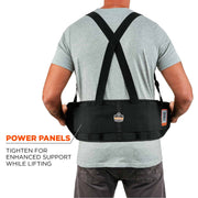 Ergodyne Black / X-Small (Pack of 2) / Elastic Back Support Brace Back Supports