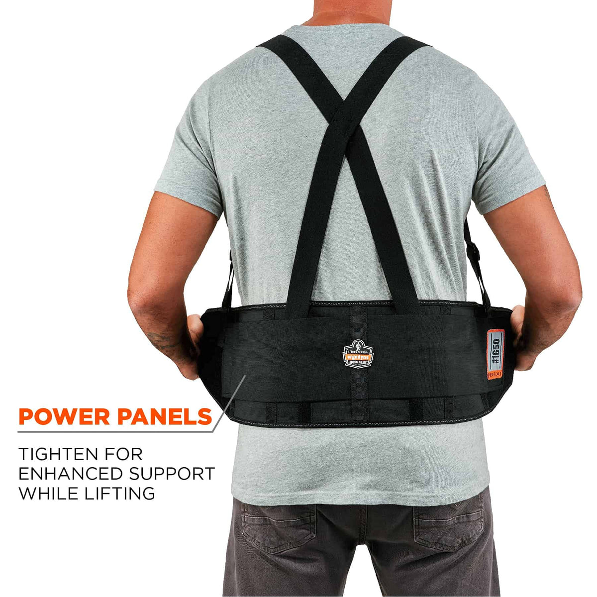 Ergodyne Black / X-Small (Pack of 2) / Elastic Back Support Brace Back Supports