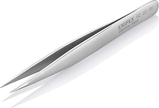 KNIPEX Tweezers, Anti-Mag, Needle, Straight, 4-3/4 (922206)