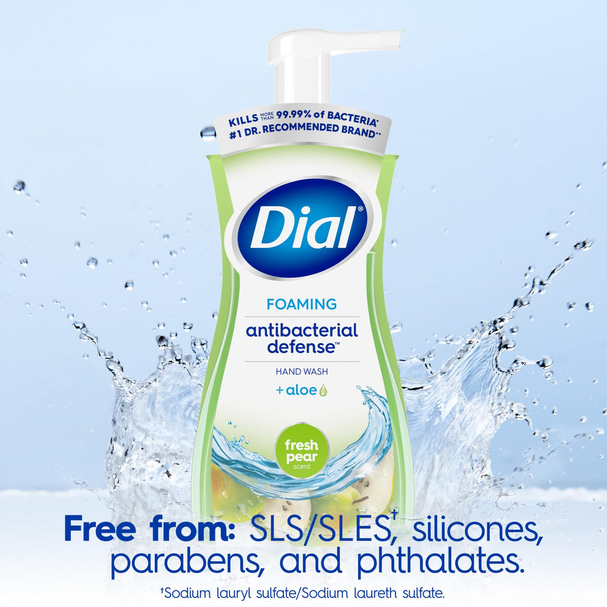 7.5 oz Pear Foam Soap by Dial – 7.5 Fl Oz (Pack of 1), Bamboo, Multicolor, Model 10017000029341