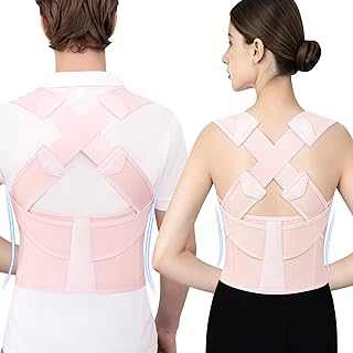 Posture Corrector for Women Men Back Brace Support Straightener Scoliosis | Upgraded Dynamic Traction Correction System Adjustable Shoulder Helps Reduce Upper Lower Pain Suitable Hump Hunchback