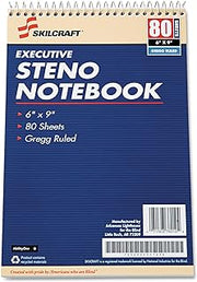 AbilityOne - Executive Steno Notebook - 6" x 9", White 7530-00-223-7939: Package, 12 Item(s)