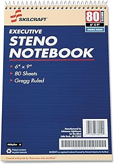 AbilityOne - Executive Steno Notebook - 6" x 9", White 7530-00-223-7939: Package, 12 Item(s)