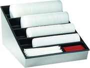 WLS-1 Countertop Lid, Straw & Condiment Organizer, Wide, Stainless Steel With ABS Plastic Insert, 11-3/8" H x 16-1/2" W x 22-1/4" D