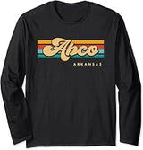 Vintage Sunset Stripes Abco, Arkansas Long Sleeve T-Shirt