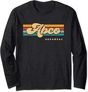 Vintage Sunset Stripes Abco, Arkansas Long Sleeve T-Shirt