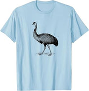 Vintage Emu Drawing T-Shirt - Cool Emu Sketch Illustration T-Shirt