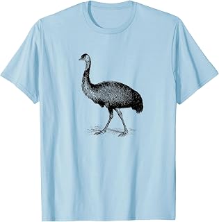 Vintage Emu Drawing T-Shirt - Cool Emu Sketch Illustration T-Shirt