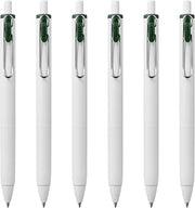 Uni-Ball one Retractable Gel Pens, Medium Point (0.7mm),Green Black Ink, 6 Pens