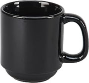Vertex China SM-BK Vista Summit Stackable Mug, 3-1/4", 10 oz., Black (Pack of 36)