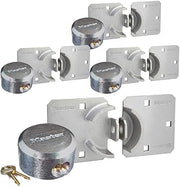 Master Lock Hasp/Hidden Shackle Keyed Alike Padlocks w/ 8 Keys, 770-6271KA-4