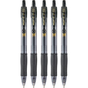 G2 Premium Rolling Ball Gel Pens by PILOT – 5 Count (Pack of 2), Rubber, Black, Pack of 2, Model 31303