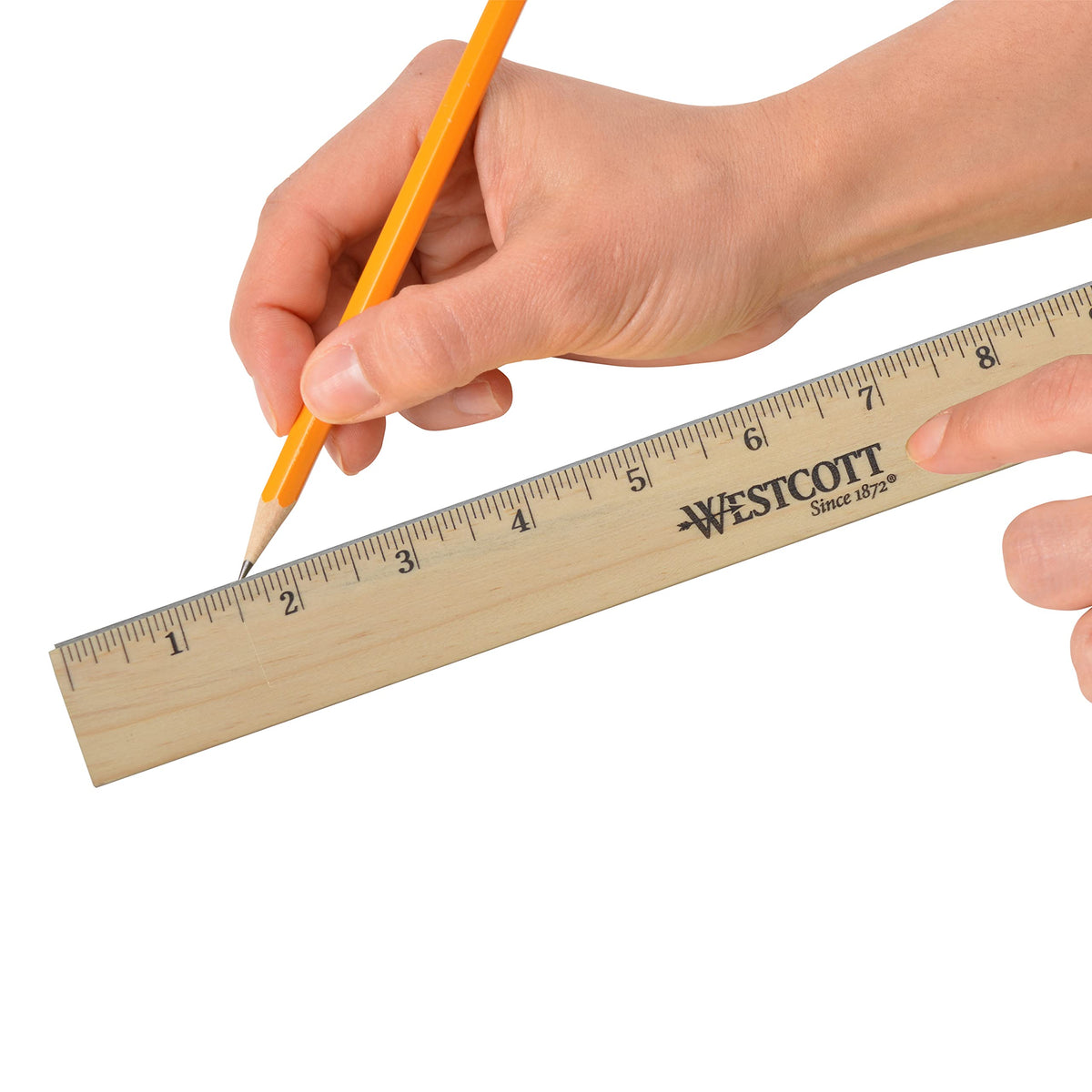 Beveled Edge Wooden Ruler by Westcott – Pack of 1, Wood, Model 05011