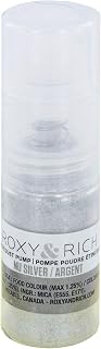 Roxy & Rich Edible Hybrid Sparkle Dust Pump, 4 Grams Nu Silver