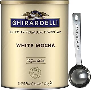 White Mocha Frappé Mix, 3.12 lb with Ghirardelli Barista Spoon