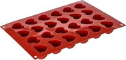Silikomart Silicone Classic Collection Mold Shapes, Indent Heart, Small