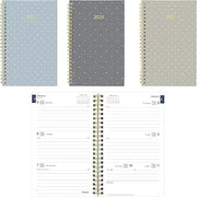 Blueline 2026 Essential Weekly/Monthly Planner, 12 Months, January to December, Gold Twin-Wire Binding, 8" x 5", Minimalist (C101PT.ASX-26)