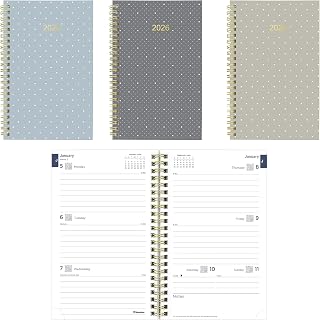 Blueline 2026 Essential Weekly/Monthly Planner, 12 Months, January to December, Gold Twin-Wire Binding, 8" x 5", Minimalist (C101PT.ASX-26)