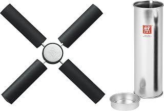 ZWILLING Twin Folding Trivet, Silver-Black Silicone with Storage Tin