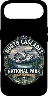 North Cascades National Park Washington Vintage Nature Badge Case for iPhone Air