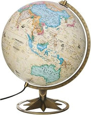 POCHY Beautiful Globe Illuminated Globe with Metal Stand Lighted Led World Globe Antique Globes Adult Geographic Globes Night Light Fine and Clear