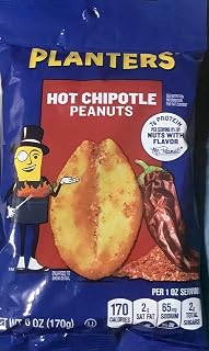 Kraft Planters 483280 Peanuts, 6 oz Bag, Chipotle